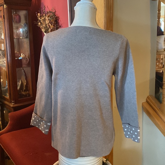 Womens Cynthia Rowley grey knit 3/4 sleeve sweater, Feels like Cashmere! NWT MED - Picture 5 of 12